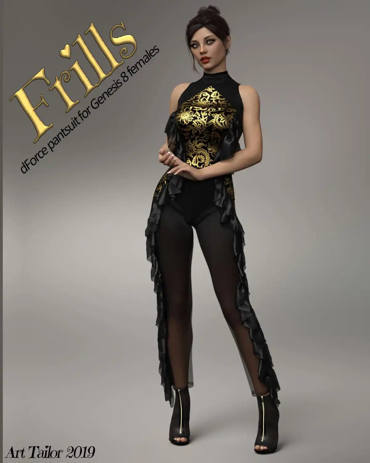 Frills dForce suit for Genesis 8 Females_DAZ3D下载站