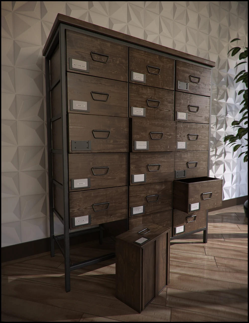 Furniture Collection Apothecary Drawers_DAZ3D下载站