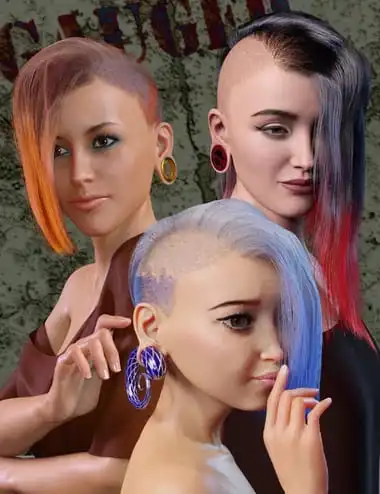 Gauged Ears and Jewelry for Genesis 8.1 Female_DAZ3DDL