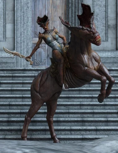 Hell Rider I Poses for Queen of the Abyss and Mount of the Abyss_DAZ3DDL