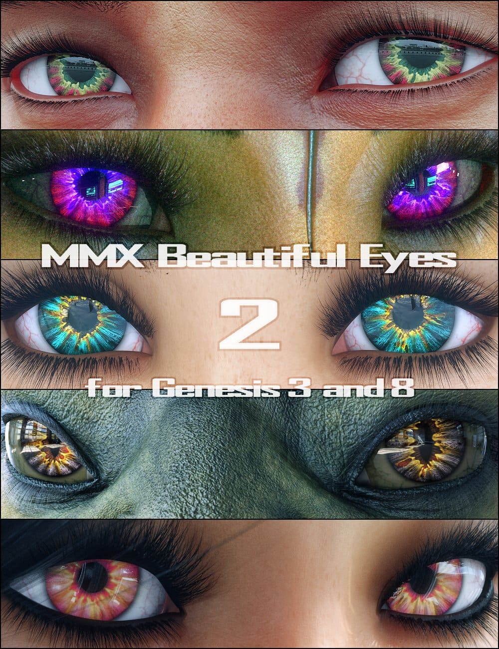 MMX Beautiful Eyes 2 for Genesis 3 and 8_DAZ3D下载站