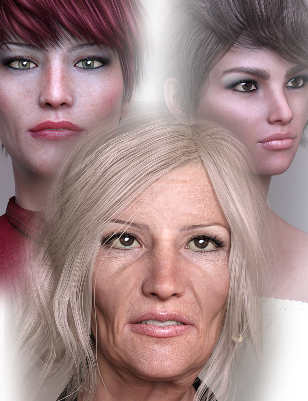Mother and Daughters HD for Genesis 8 Female_DAZ3D下载站