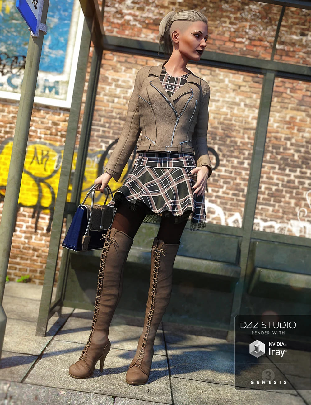 Moto Girl Outfit for Genesis 3 Female(s)_DAZ3DDL