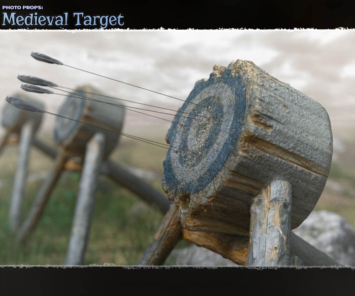 Photo Props: Medieval Target_DAZ3D下载站