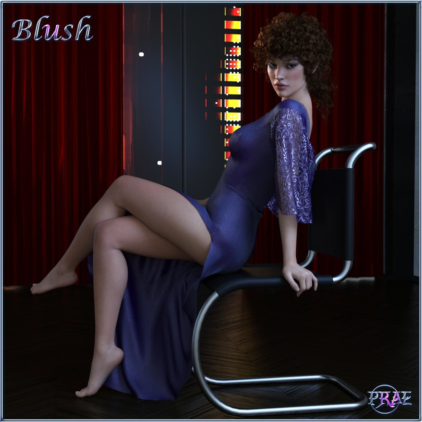 Prae-Blush Dforce Dress For G8_DAZ3D下载站