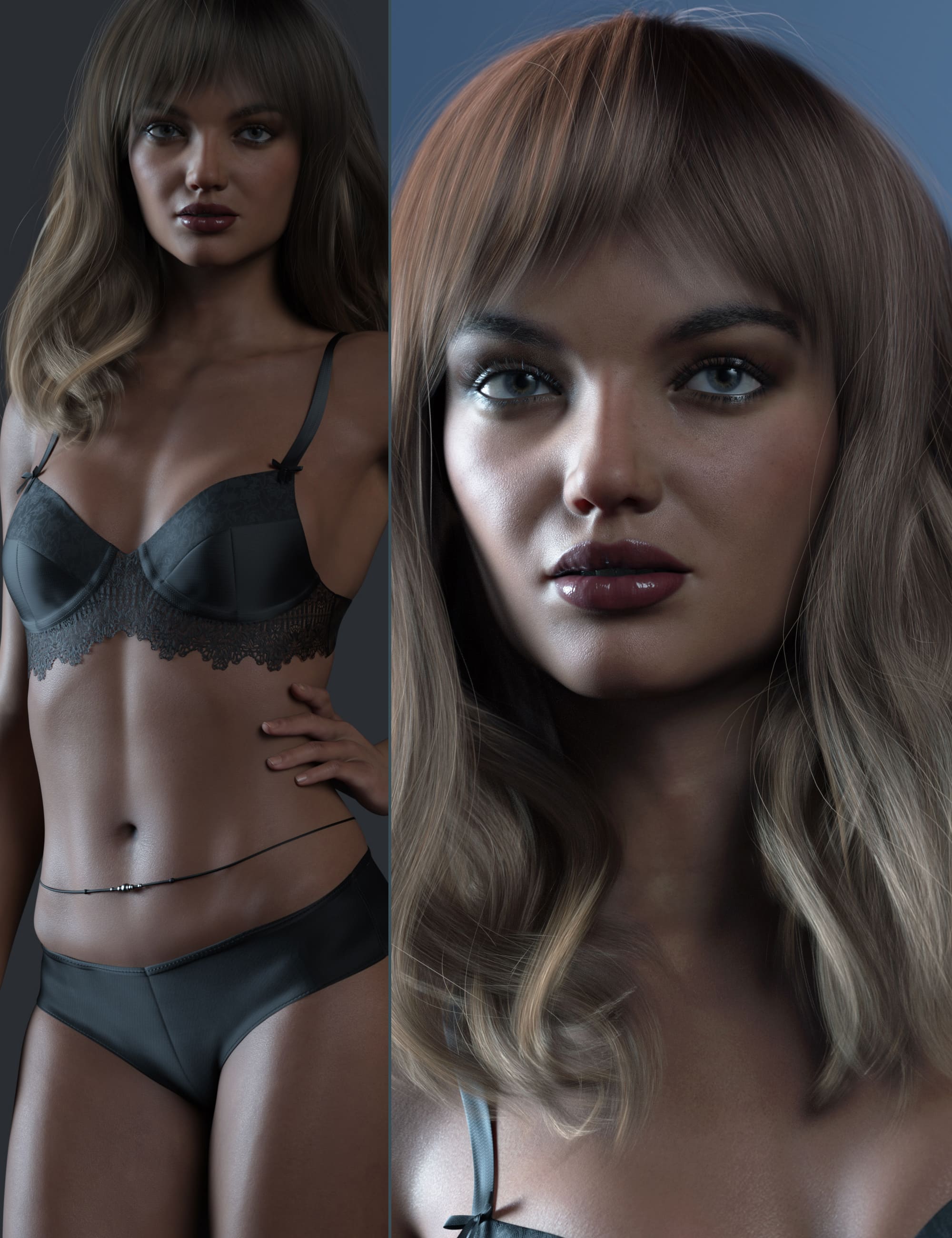 RY Inessa Character, Hair and Render Bundle_DAZ3DDL