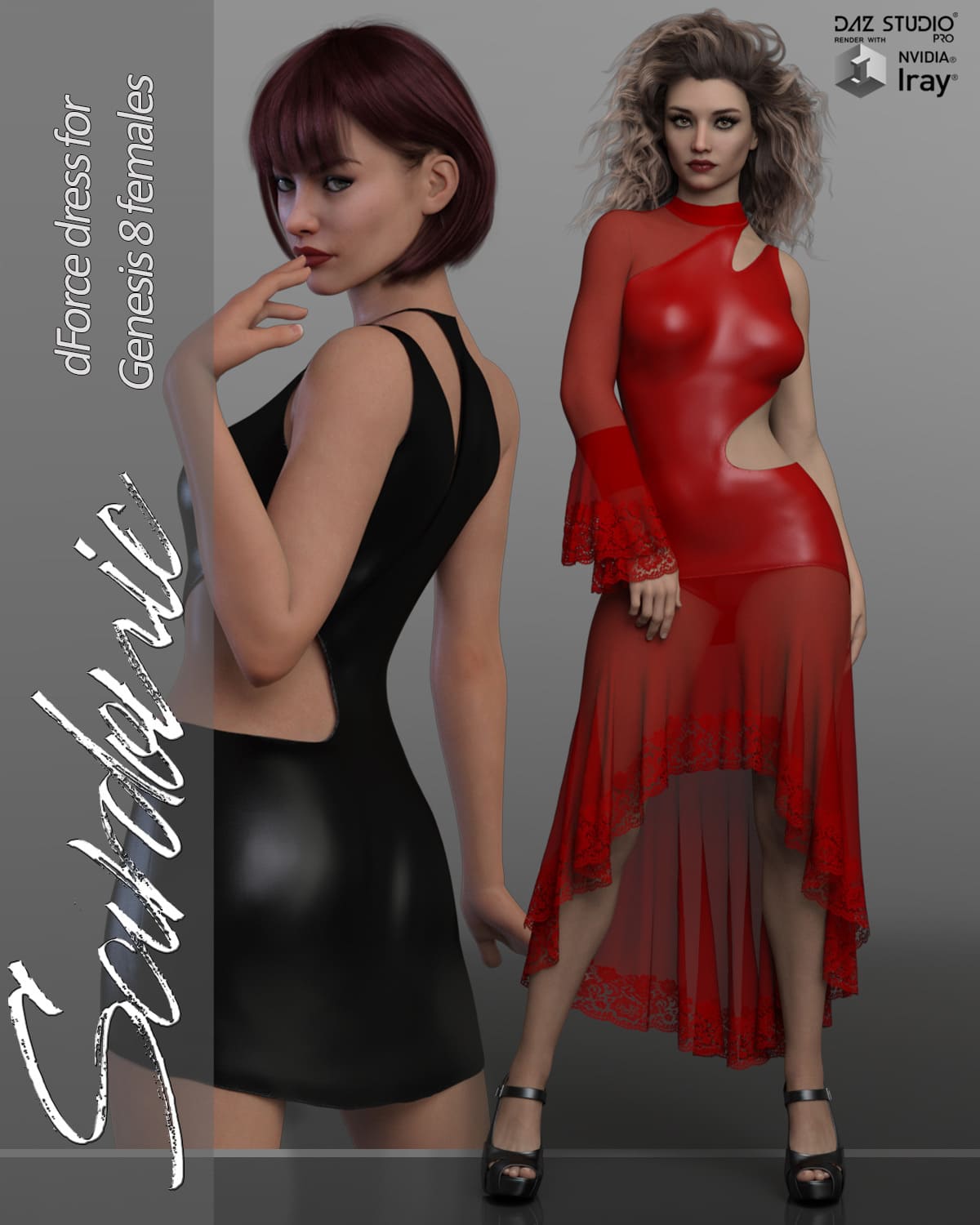 Sardonic dForce dress for Genesis 8 Females_DAZ3D下载站