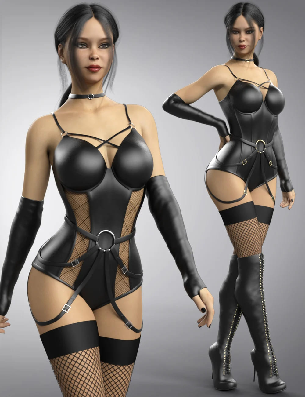 Sexy Leather for Genesis 8 and Genesis 8.1 Females_DAZ3D下载站