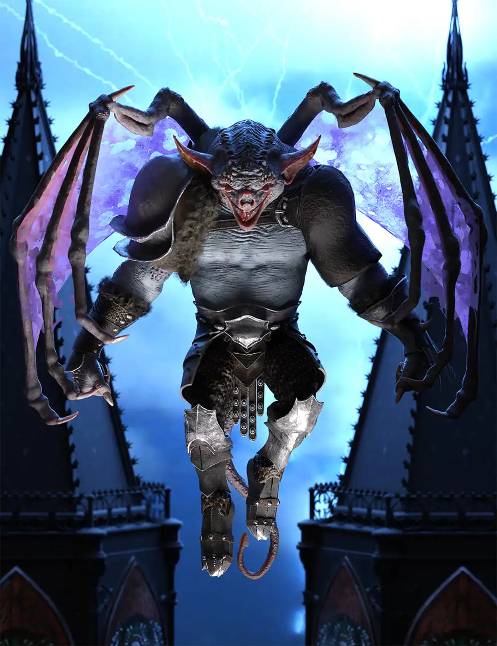 Stone Guardian Poses for Gargoyle HD_DAZ3D下载站