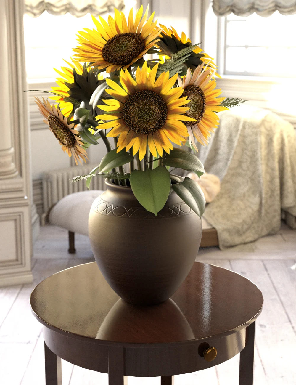 Sunflower Adornment_DAZ3D下载站
