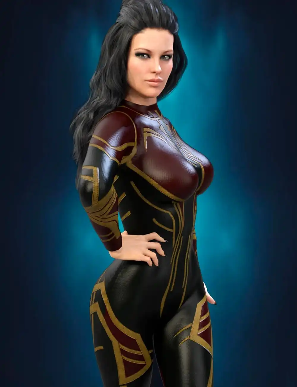 X-Fashion Sci Bodysuit for Genesis 8 Female(s)_DAZ3D下载站