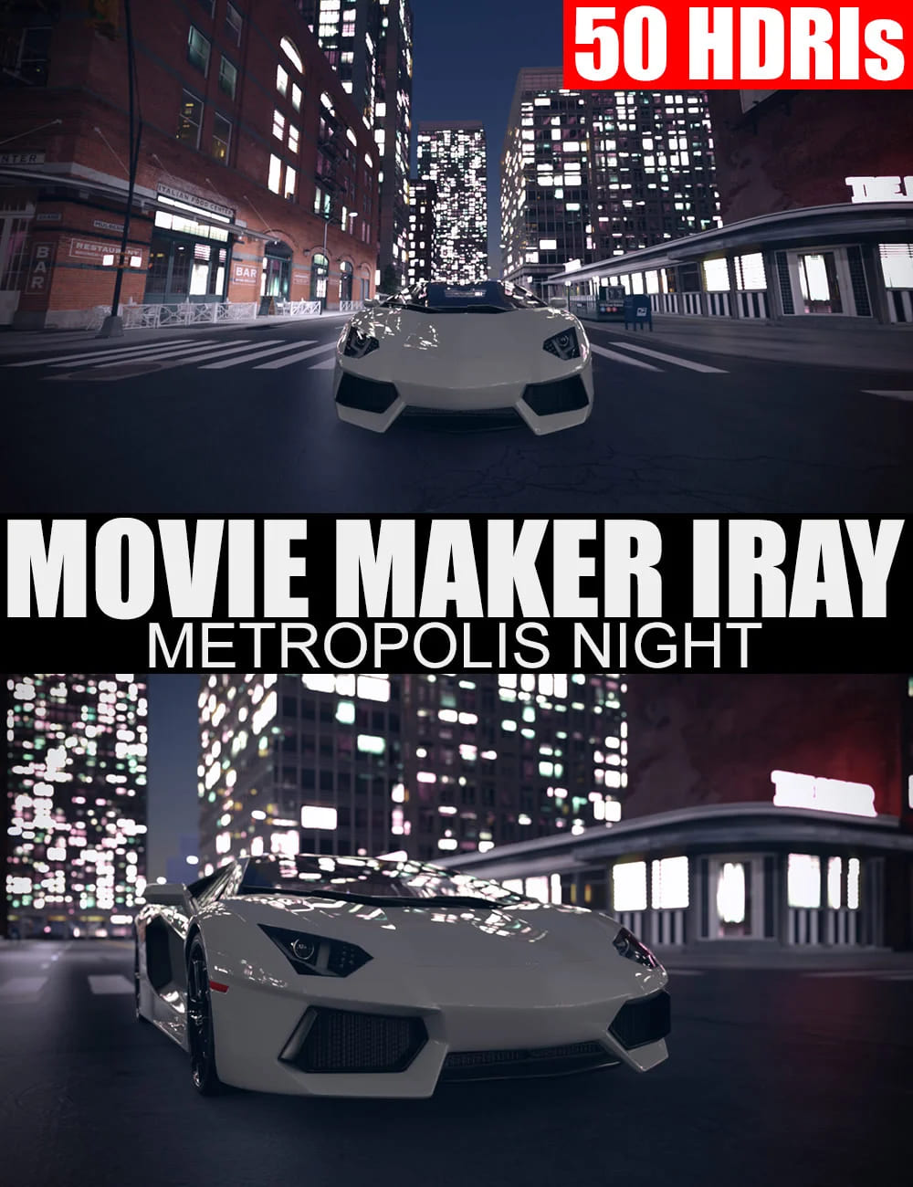 50 HDRIs – Movie Maker Iray – Metropolis Night_DAZ3DDL