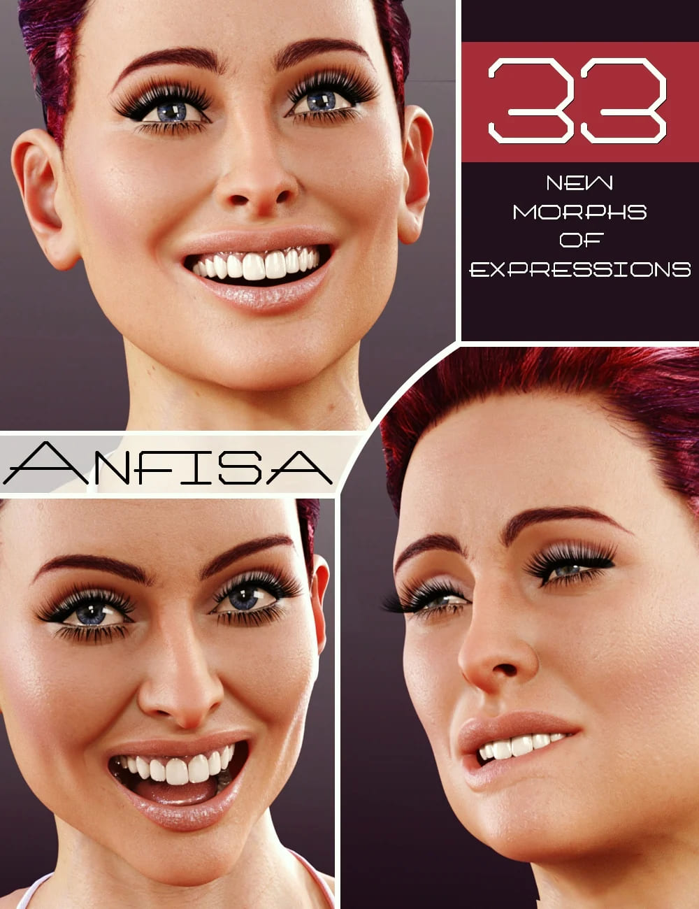 Anfisa Expressions for Genesis 8 Female_DAZ3DDL