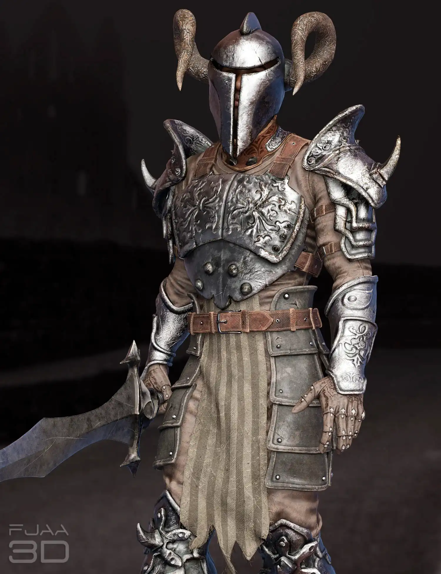 dForce Death Fighter Armor for Genesis 8 Males_DAZ3DDL