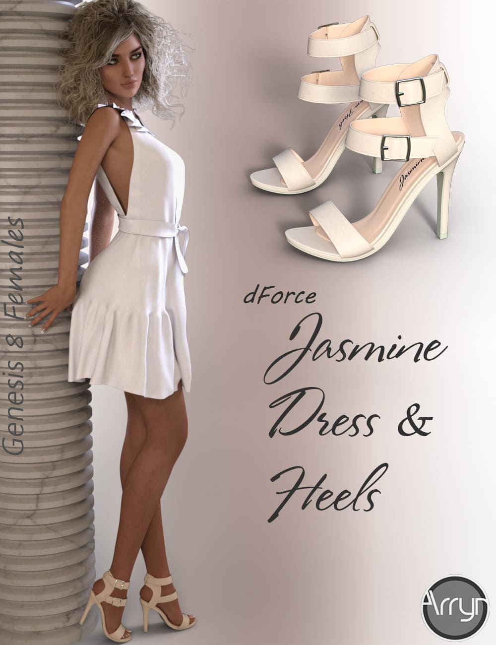 dForce Jasmine Outfit for Genesis 8 Female(s)_DAZ3D下载站