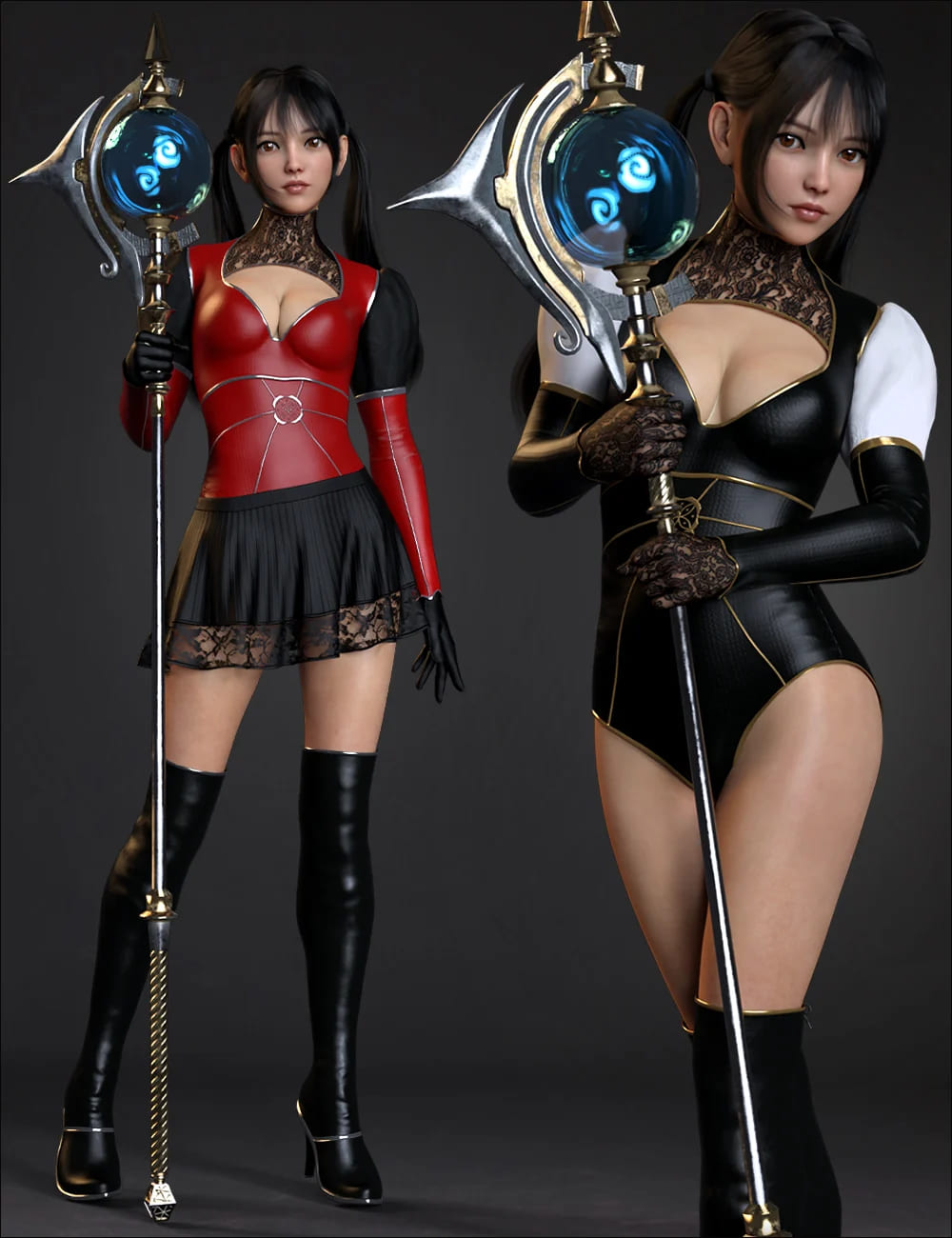 dForce Miki the Witch Outfit Set for Genesis 8 Females_DAZ3D下载站