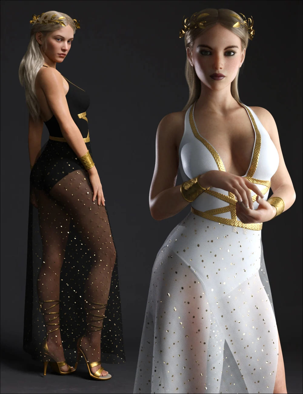 dForce Trojan Princess Outfit Set for Genesis 8 Females_DAZ3DDL