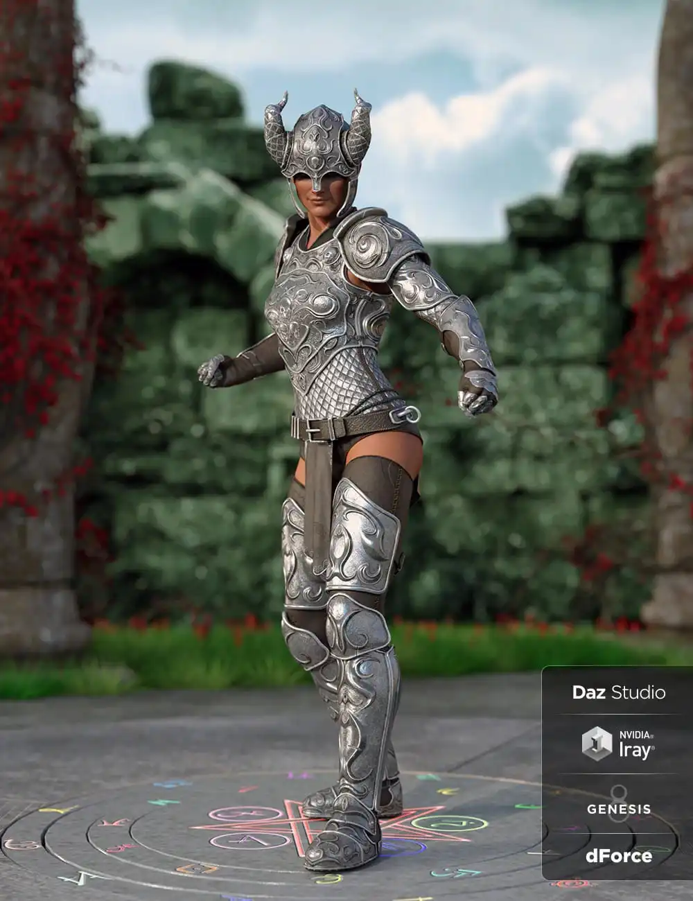 dForce Valiant Armor for Genesis 8 and 8.1 Females_DAZ3DDL