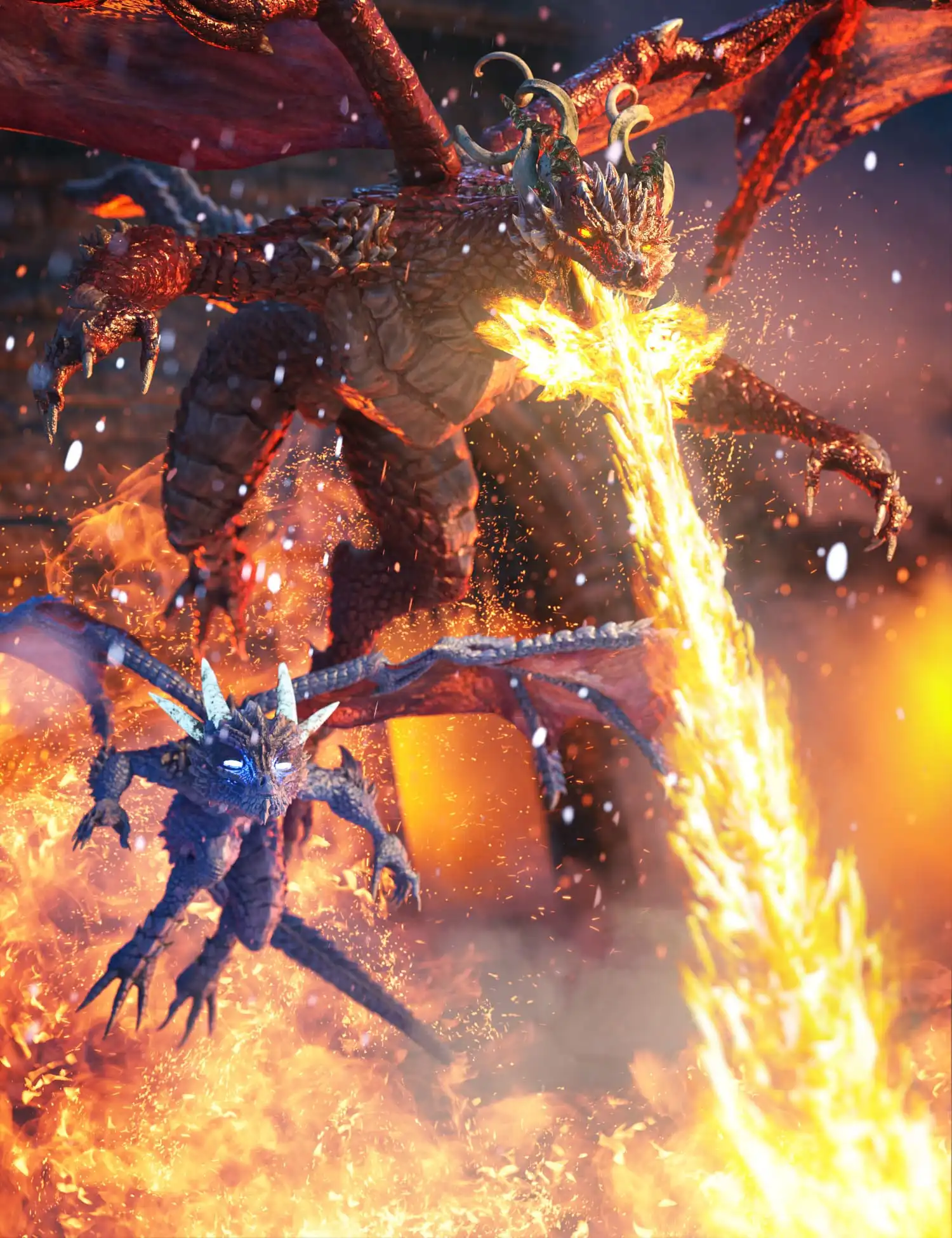 Drago Fire and Fury Bundle_DAZ3D下载站