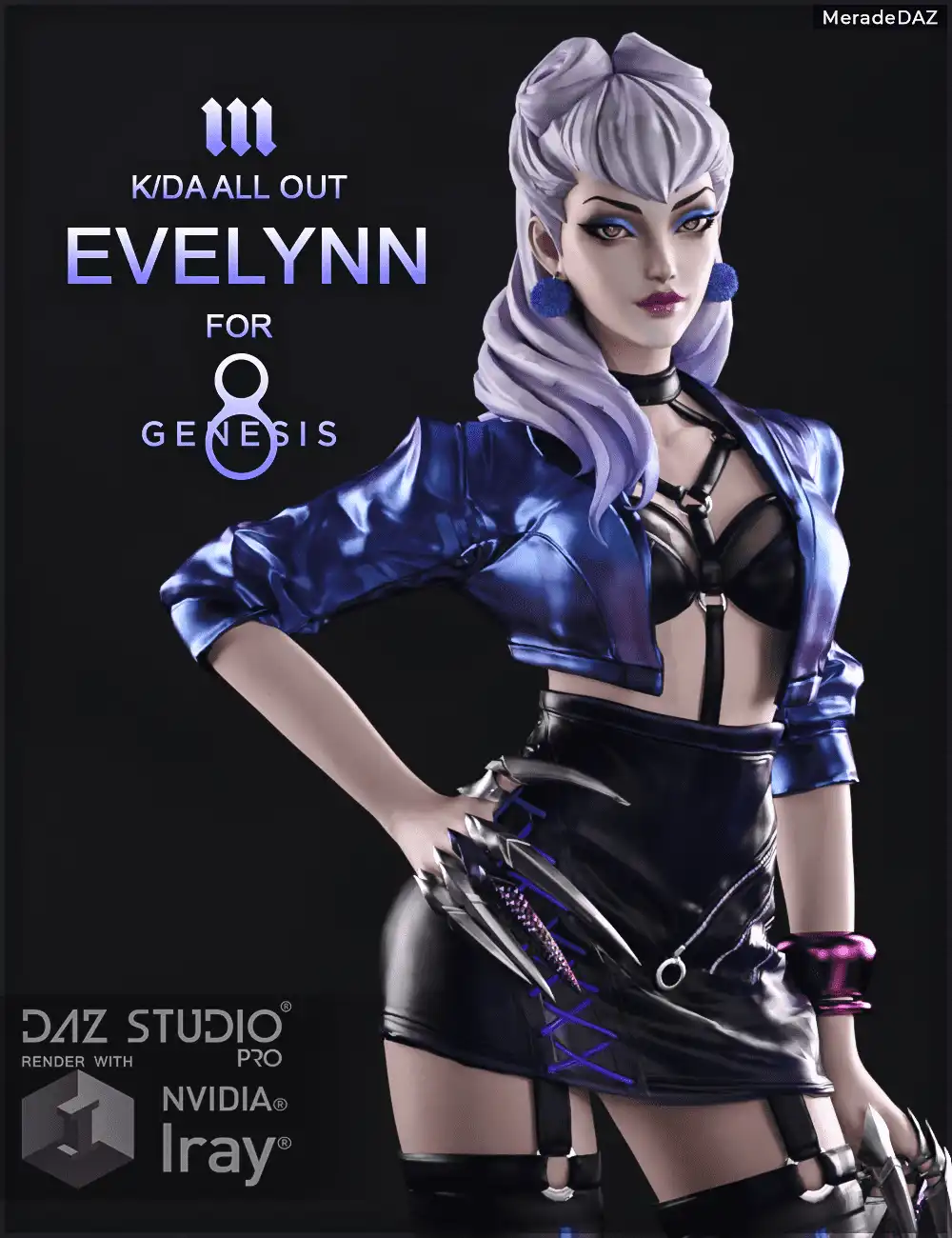 Evelynn KDA ALL OUT for Genesis 8 and 8.1 Female_DAZ3DDL