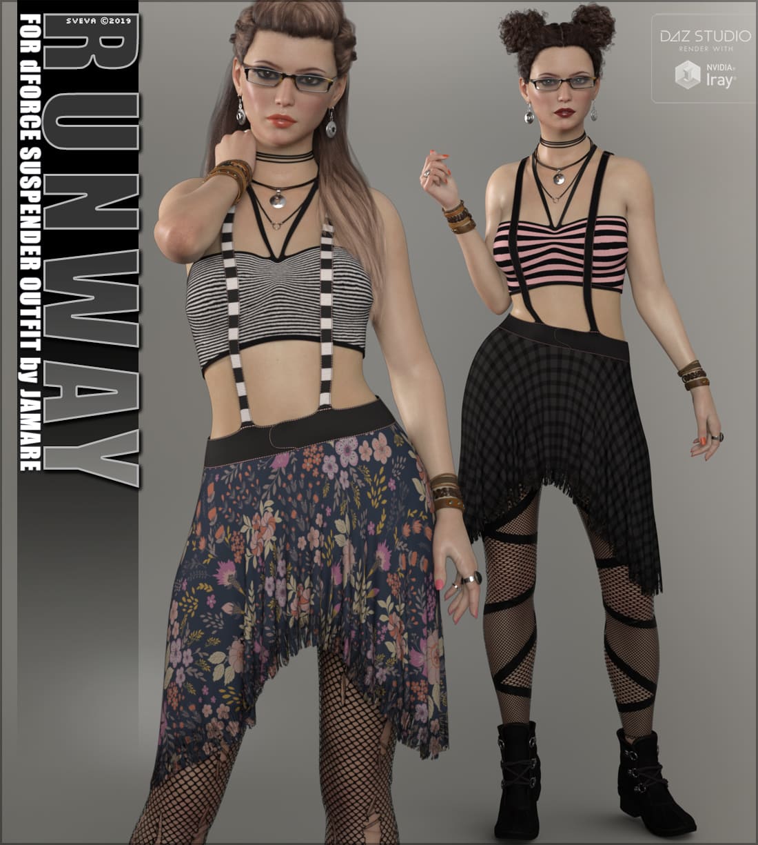 Runway for Suspenders Outfit_DAZ3D下载站