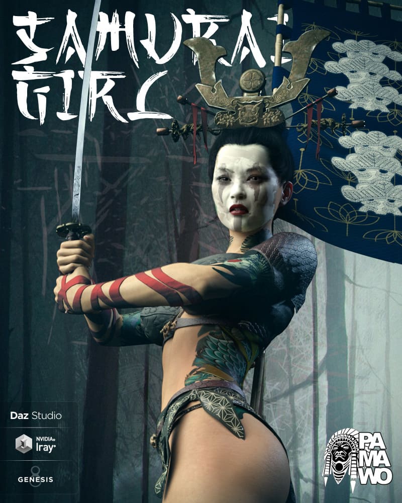 Samurai Girl for GF8_DAZ3D下载站