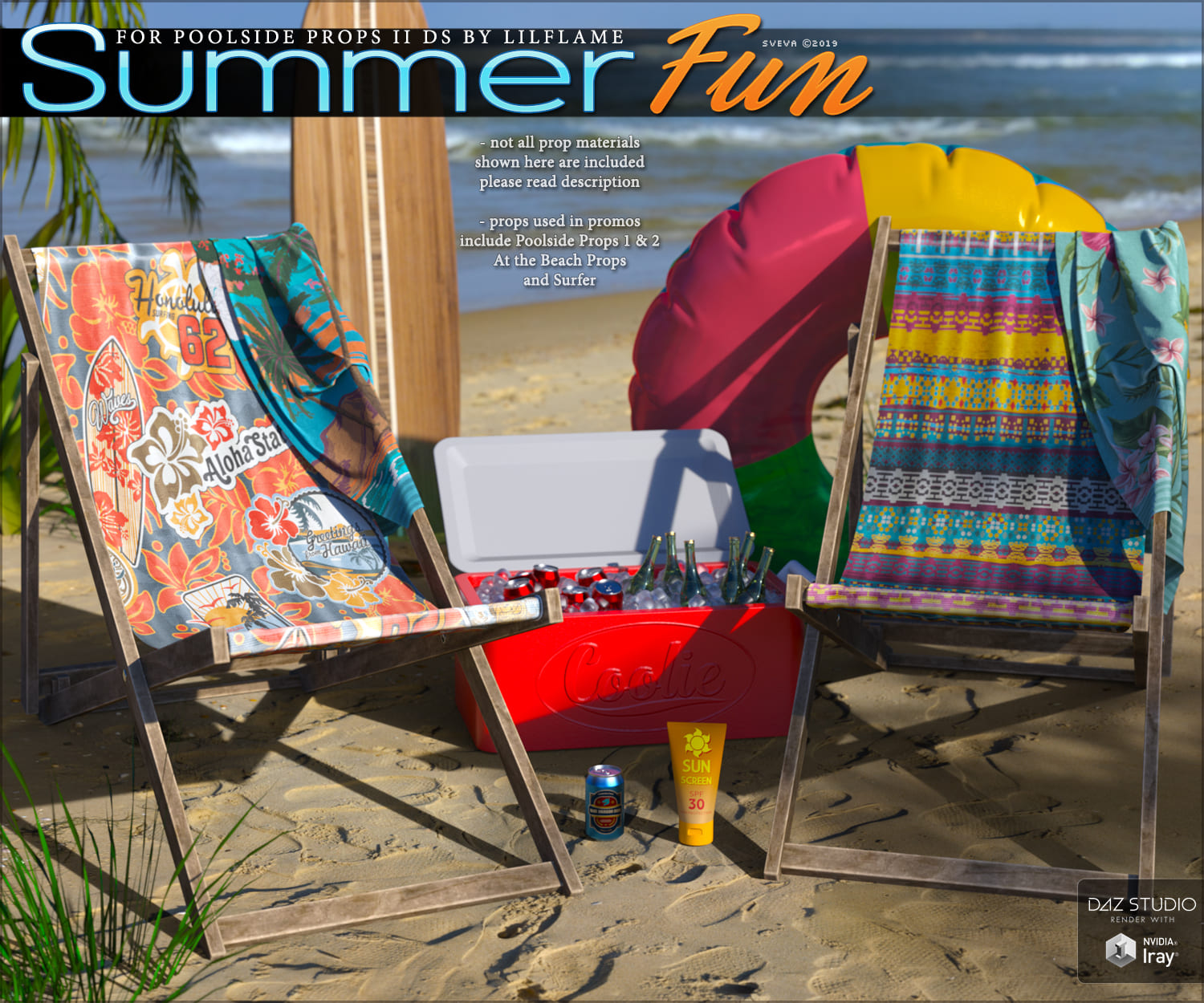 Summer Fun for Poolside Props II DS_DAZ3D下载站