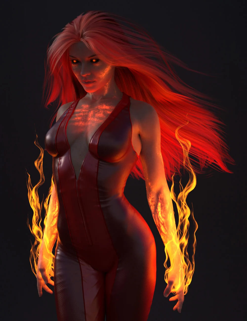 Superhero Body FX for Genesis 8 Females_DAZ3D下载站