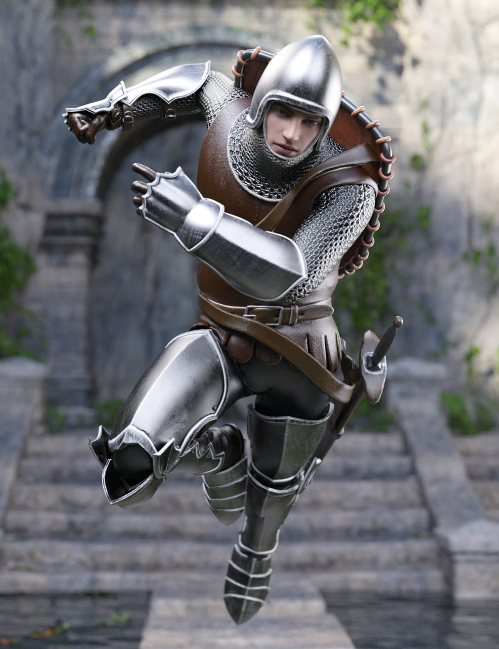 The Western Knight Series 01 for Genesis 8 Males_DAZ3D下载站