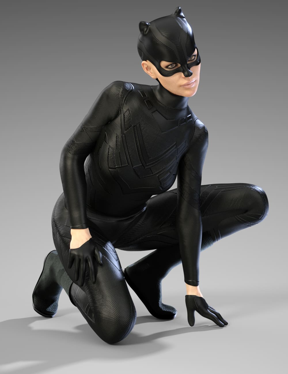 X-Fashion Dark Cat Outfit for Genesis 8 Female(s)_DAZ3D下载站