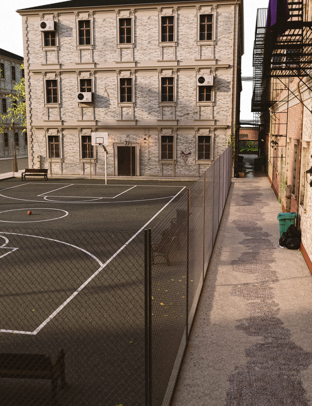 Brooklyn Basketball Court_DAZ3D下载站