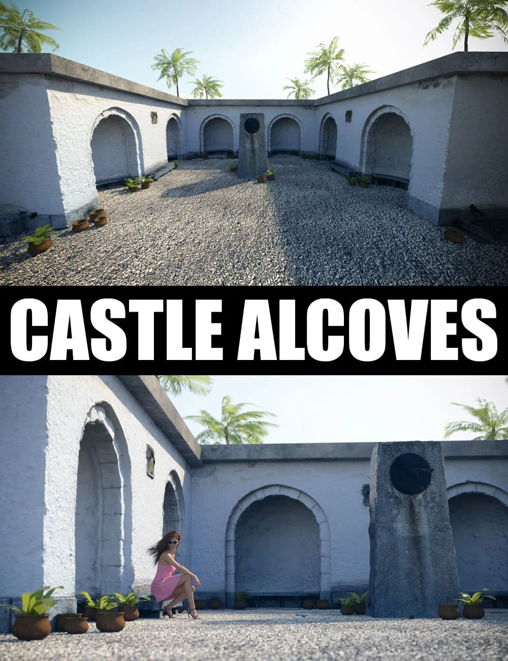 Castle Alcoves – Photo Scanned Scene_DAZ3D下载站