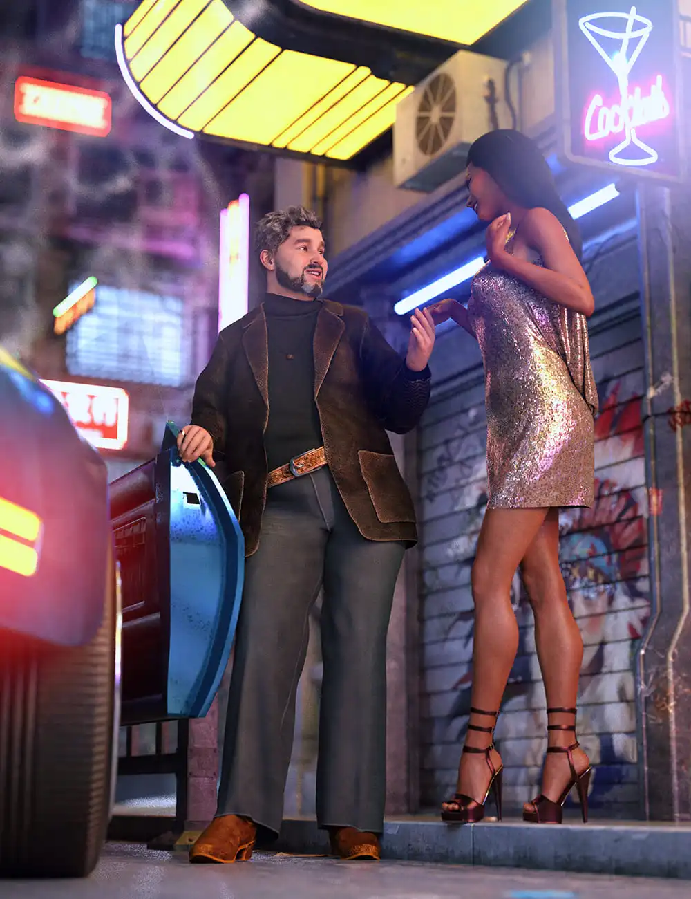 dForce Hollywood Outfit for 8.1 Males_DAZ3D下载站