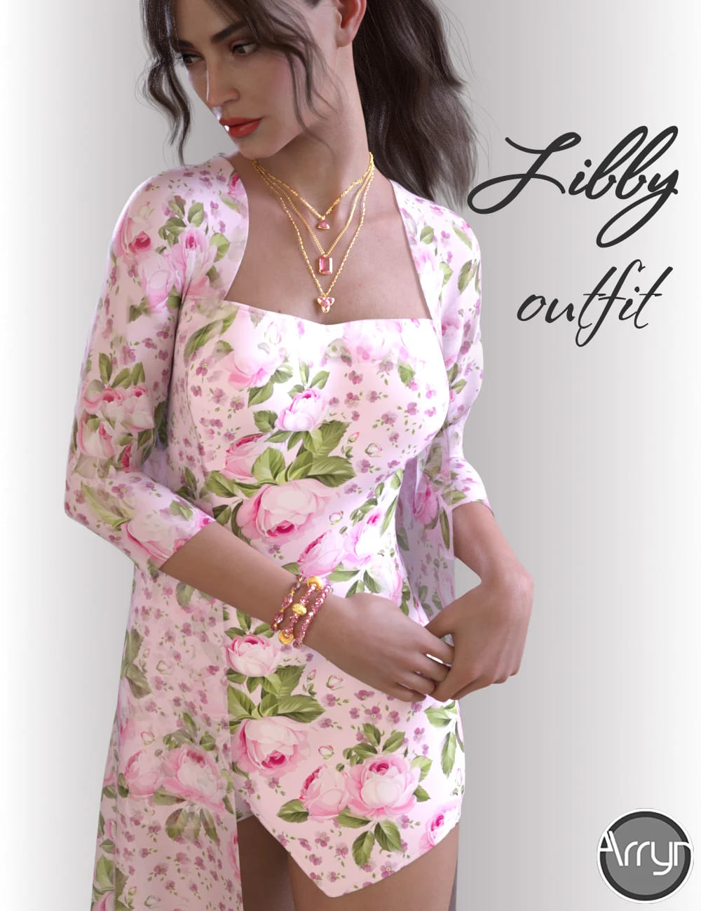 dForce Libby Holiday Outfit for Genesis 8 Females_DAZ3D下载站