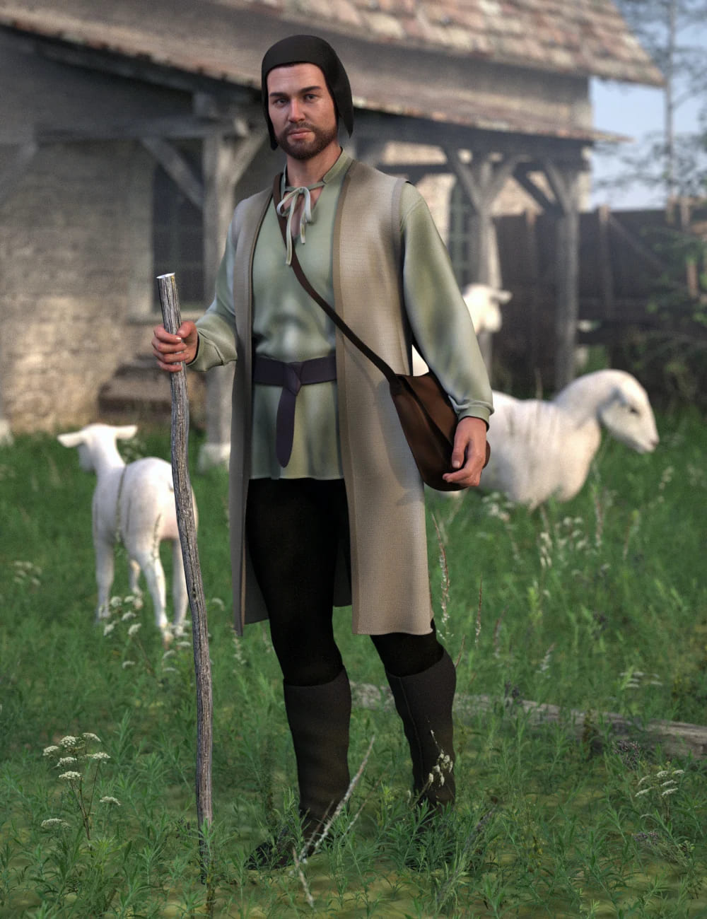 dForce Medieval Peasant for Genesis 8 Males_DAZ3DDL