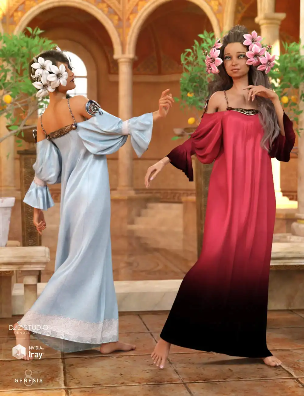dForce Muse Dress Textures_DAZ3DDL