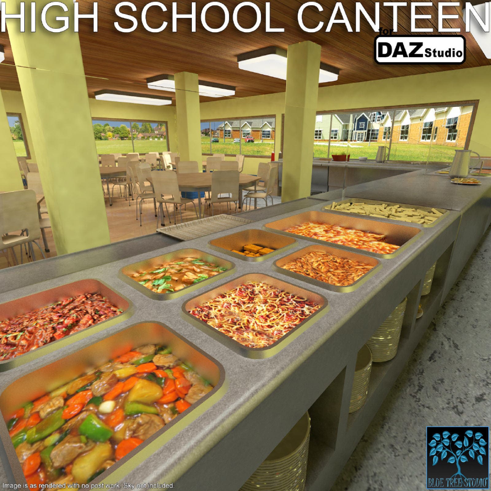 High School Canteen for Daz_DAZ3D下载站