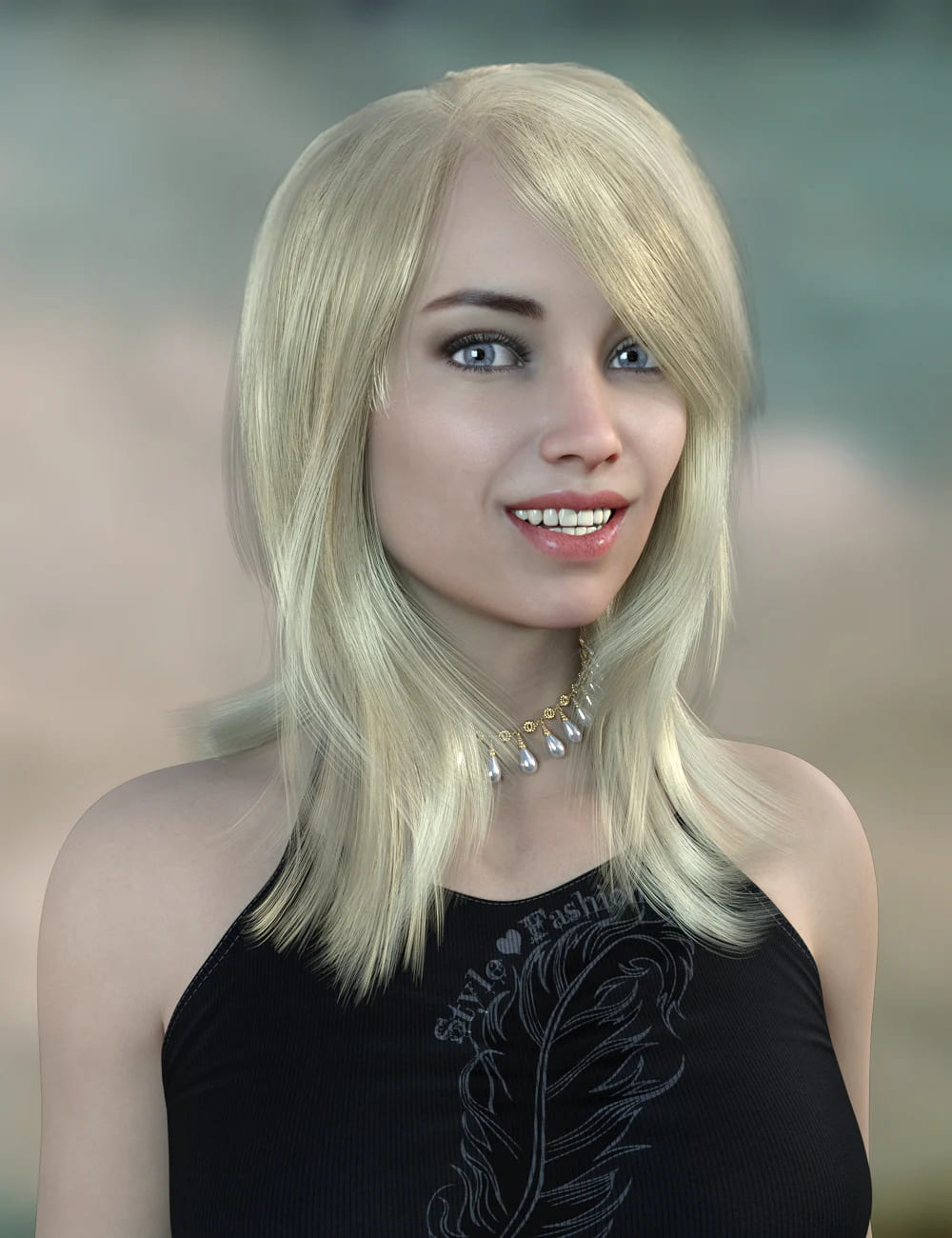 Mallory Hair for Genesis 8 and 8.1 Females_DAZ3D下载站