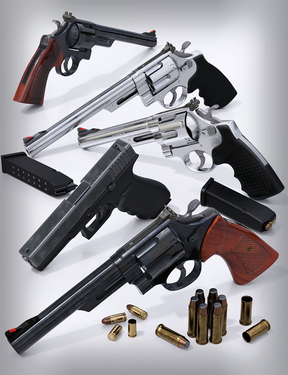 Modern Handguns_DAZ3D下载站