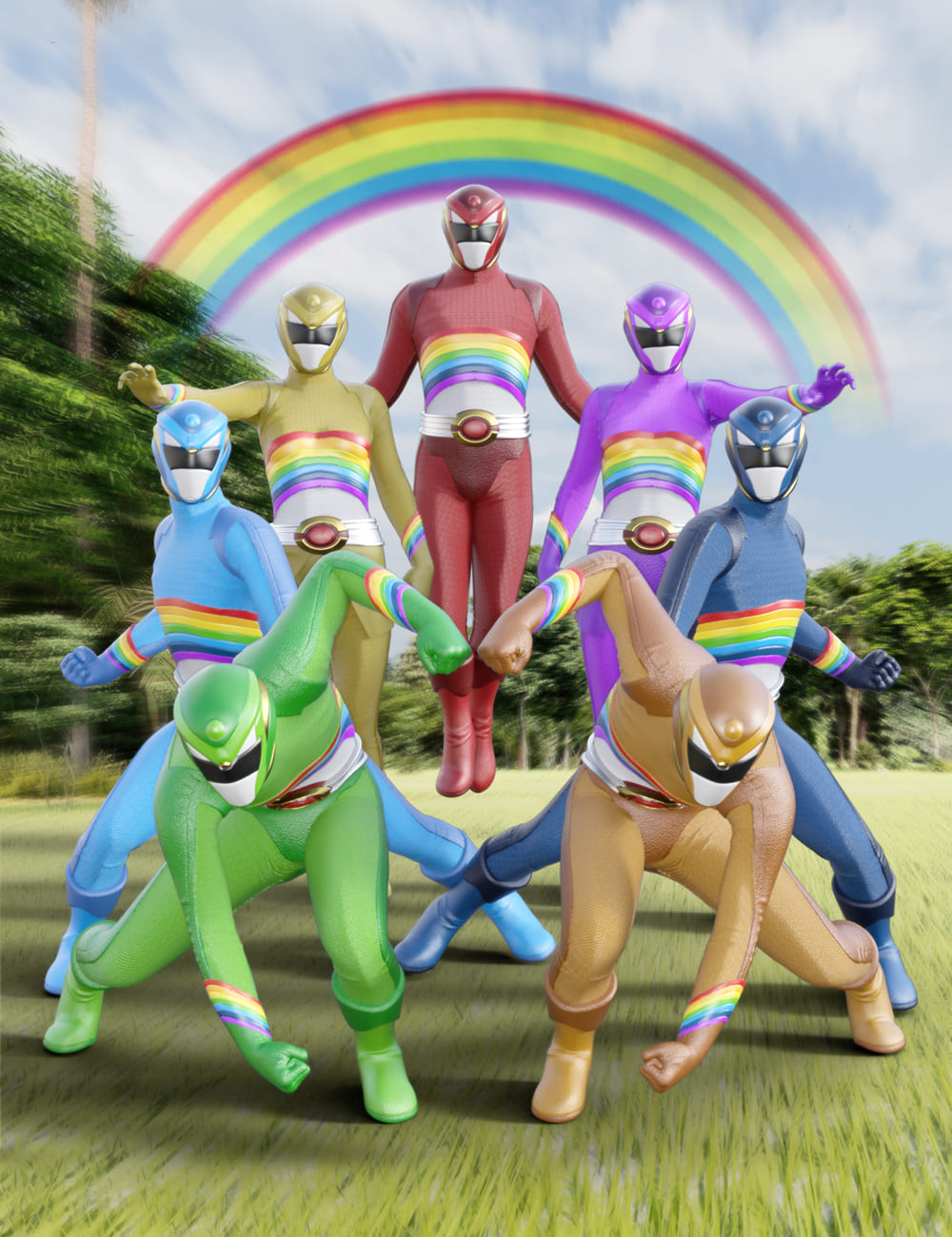 Rainbow Ranger Outfit for Genesis 8 and 8.1_DAZ3D下载站