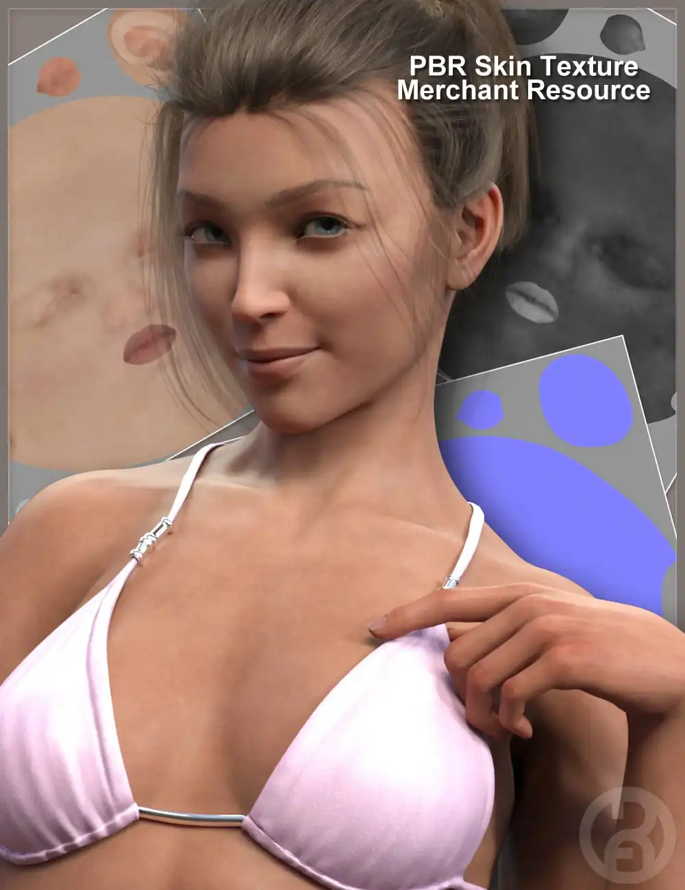 Raw Skins1 PBR Merchant Resource Textures for Genesis 8.1 Female_DAZ3D下载站
