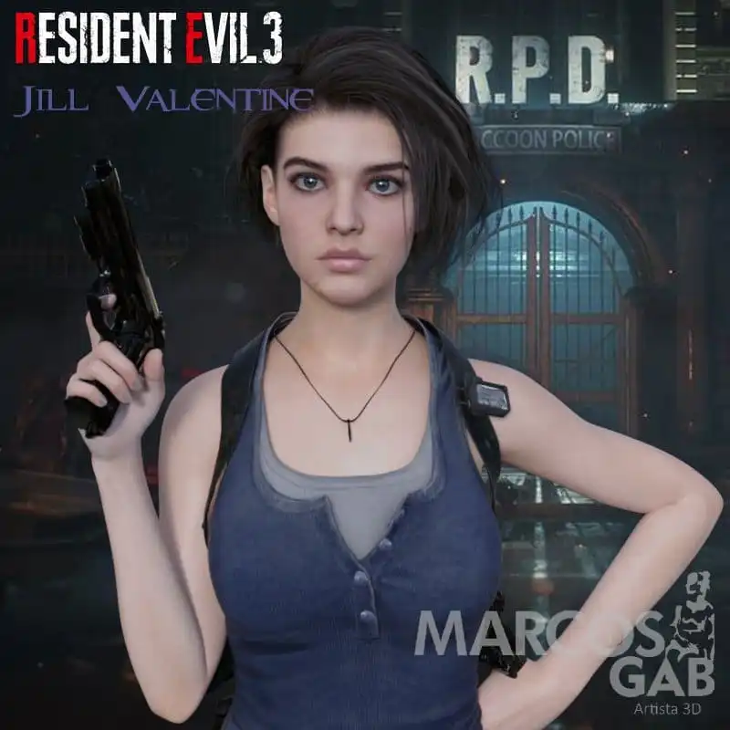 RE3E Jill Valentine For Genesis 8 Female_DAZ3D下载站