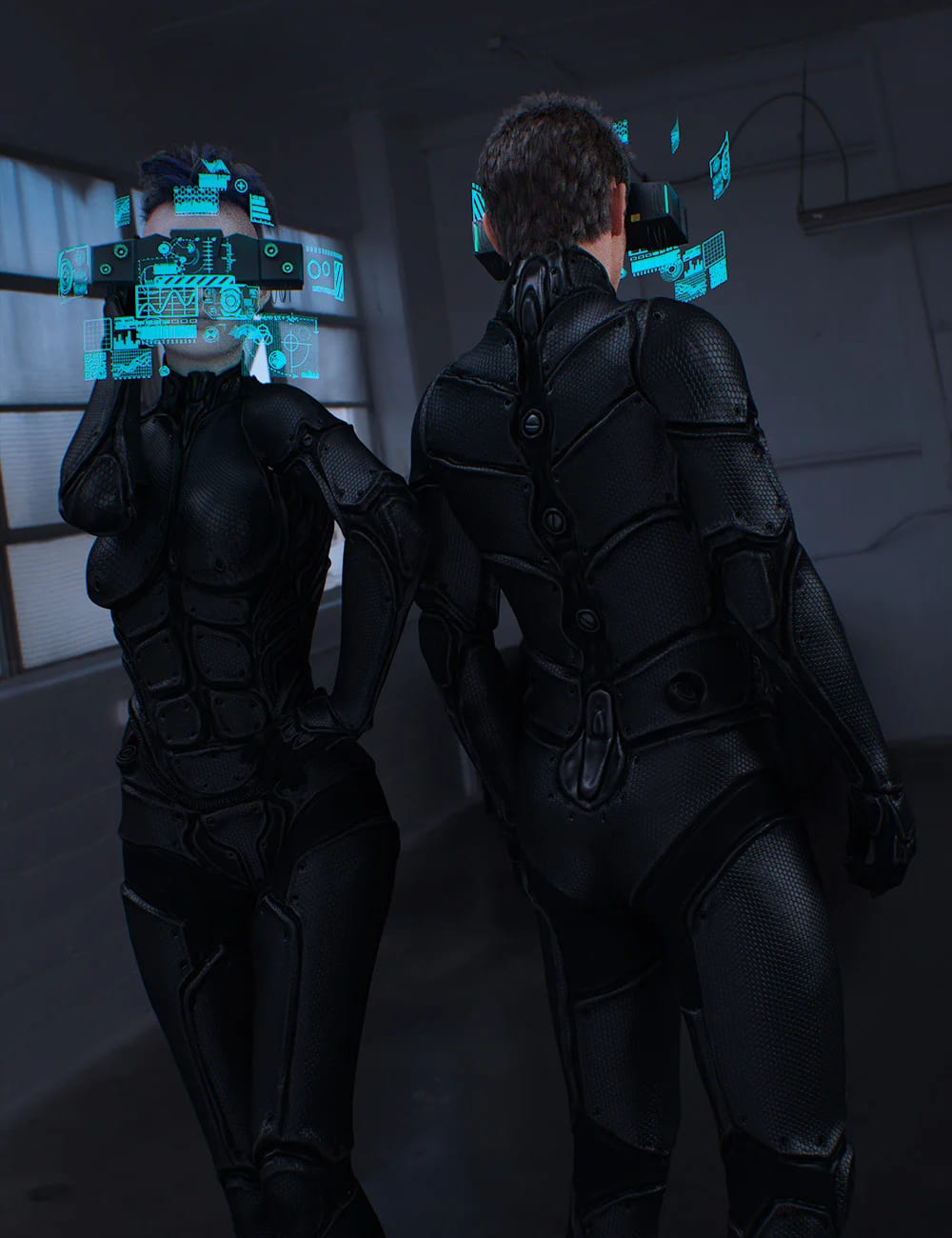 Sci-Fi Head Gear for Genesis 3_DAZ3D下载站
