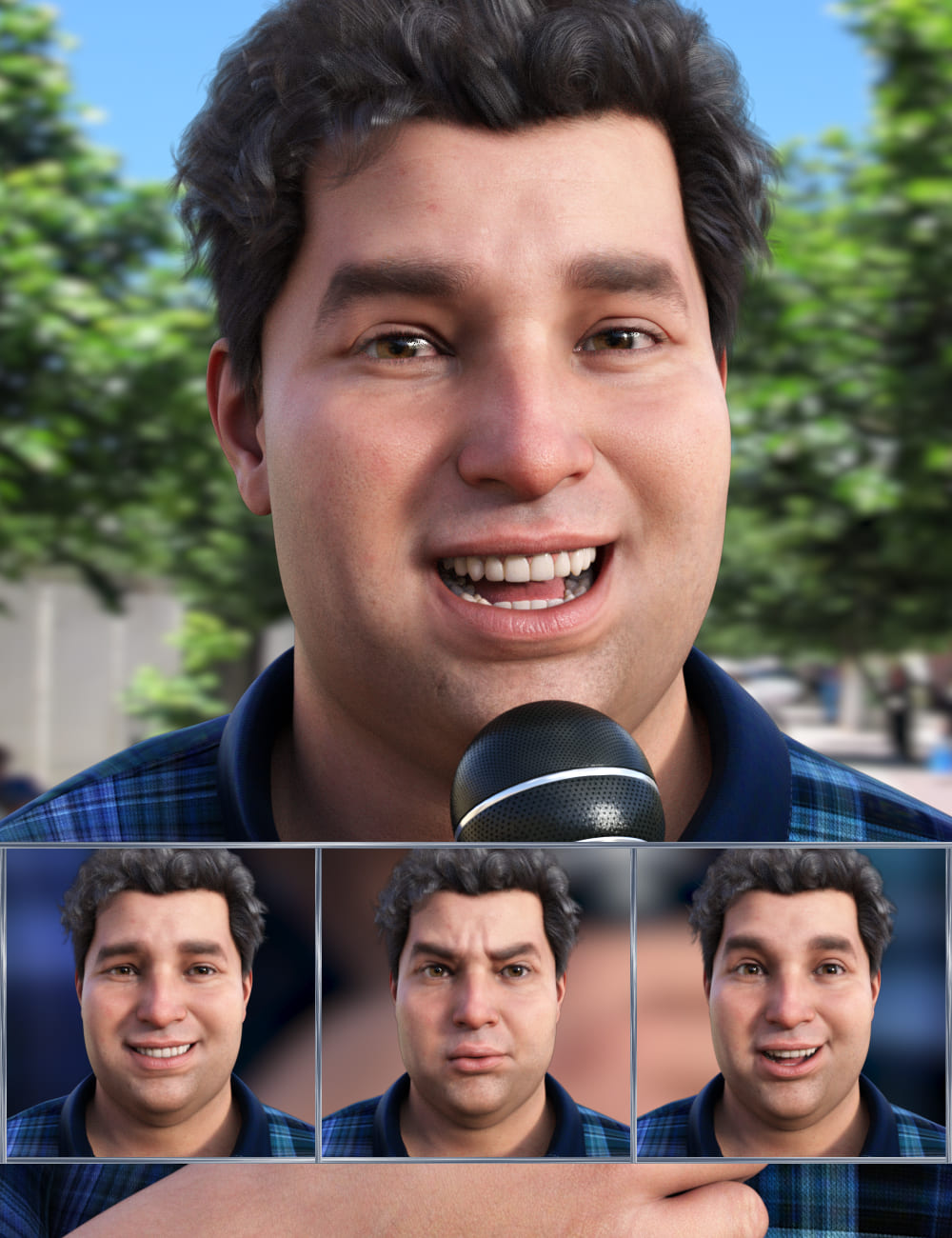 The Reporter – Expressions for Genesis 8.1 Male and Fred 8.1_DAZ3D下载站