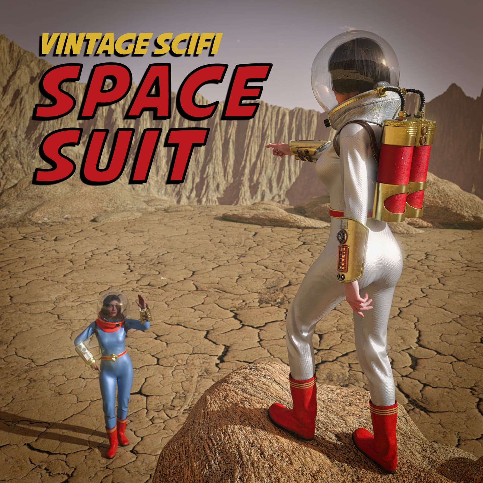 Vintage SciFi Spacesuit for G8F and G8.1F_DAZ3D下载站