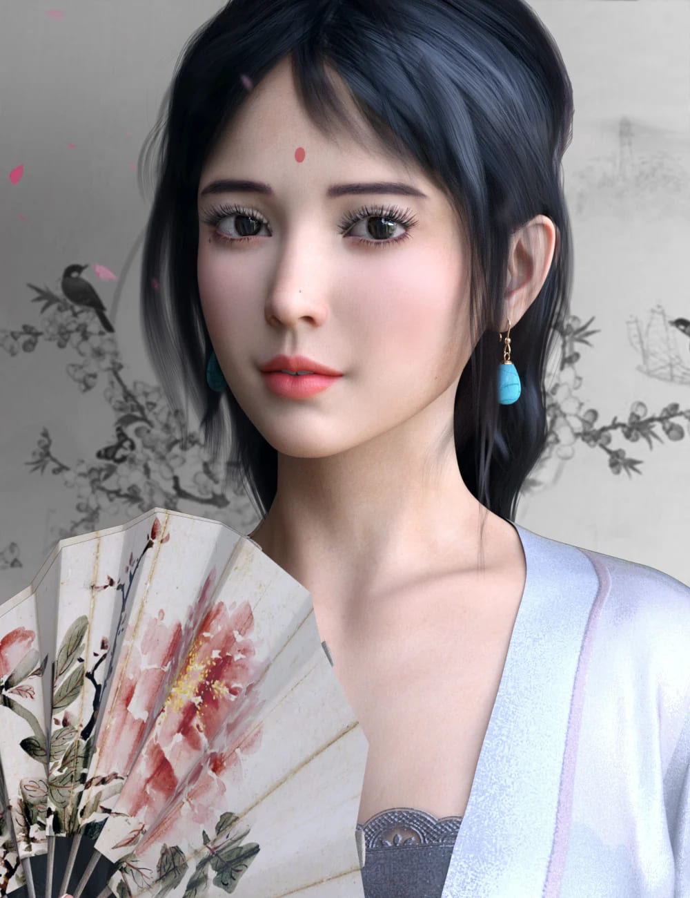 VO Xiao Mei for Genesis 8 and 8.1 Females_DAZ3D下载站