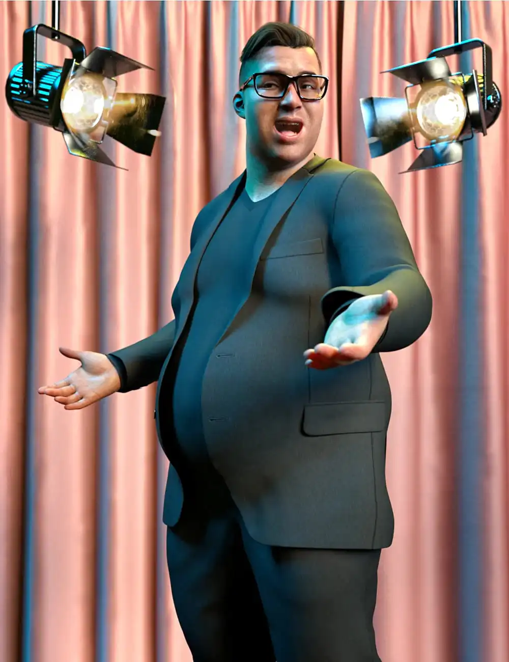 Z Comedy Night Poses and Expressions for Fred 8.1_DAZ3D下载站