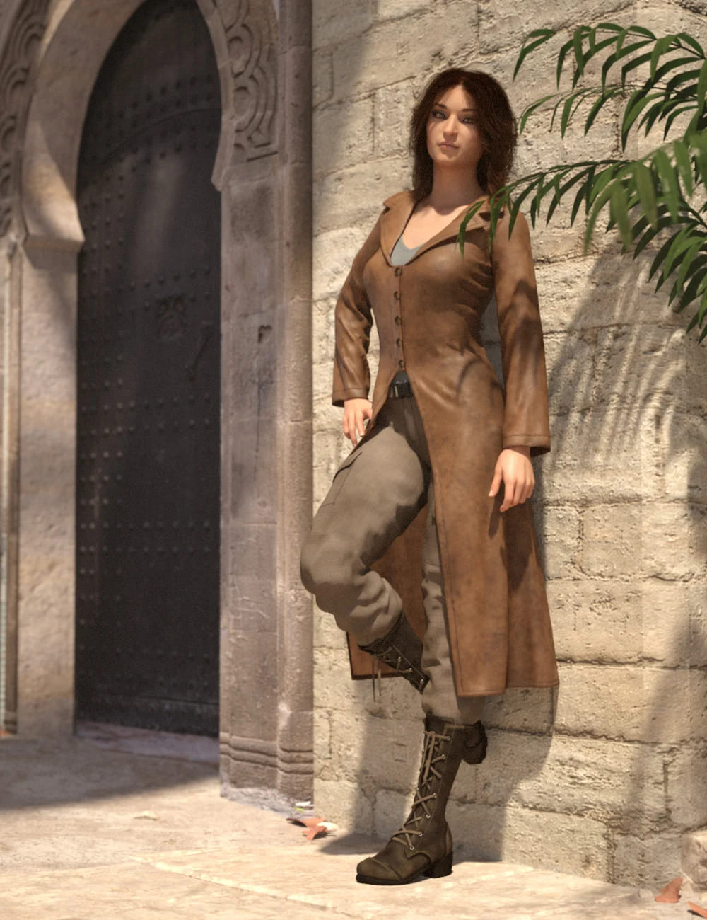Adventure Hunter Outfit for Genesis 8 and 8.1 Females_DAZ3DDL