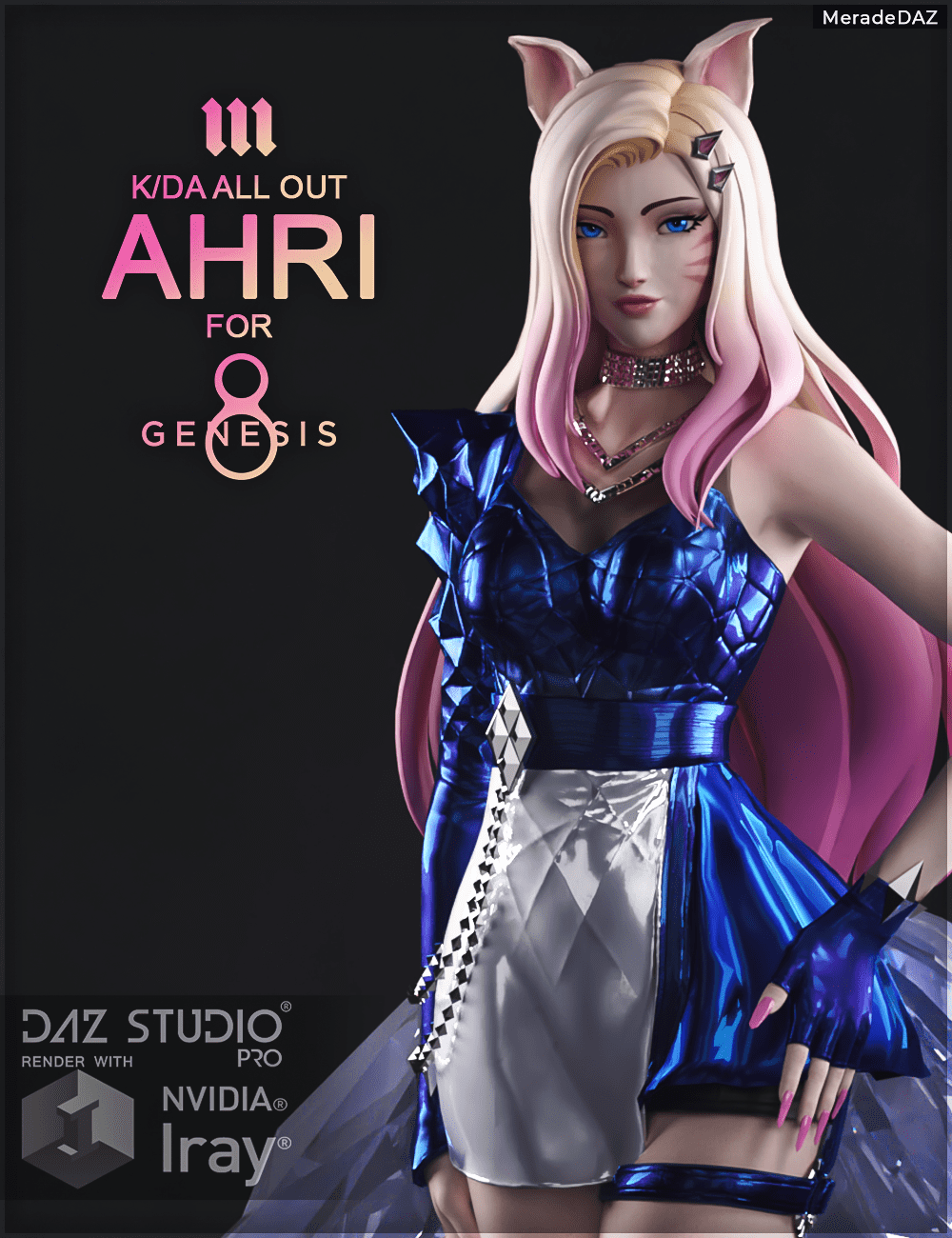 Ahri KDA ALL OUT for Genesis 8 and 8.1 Female_DAZ3DDL