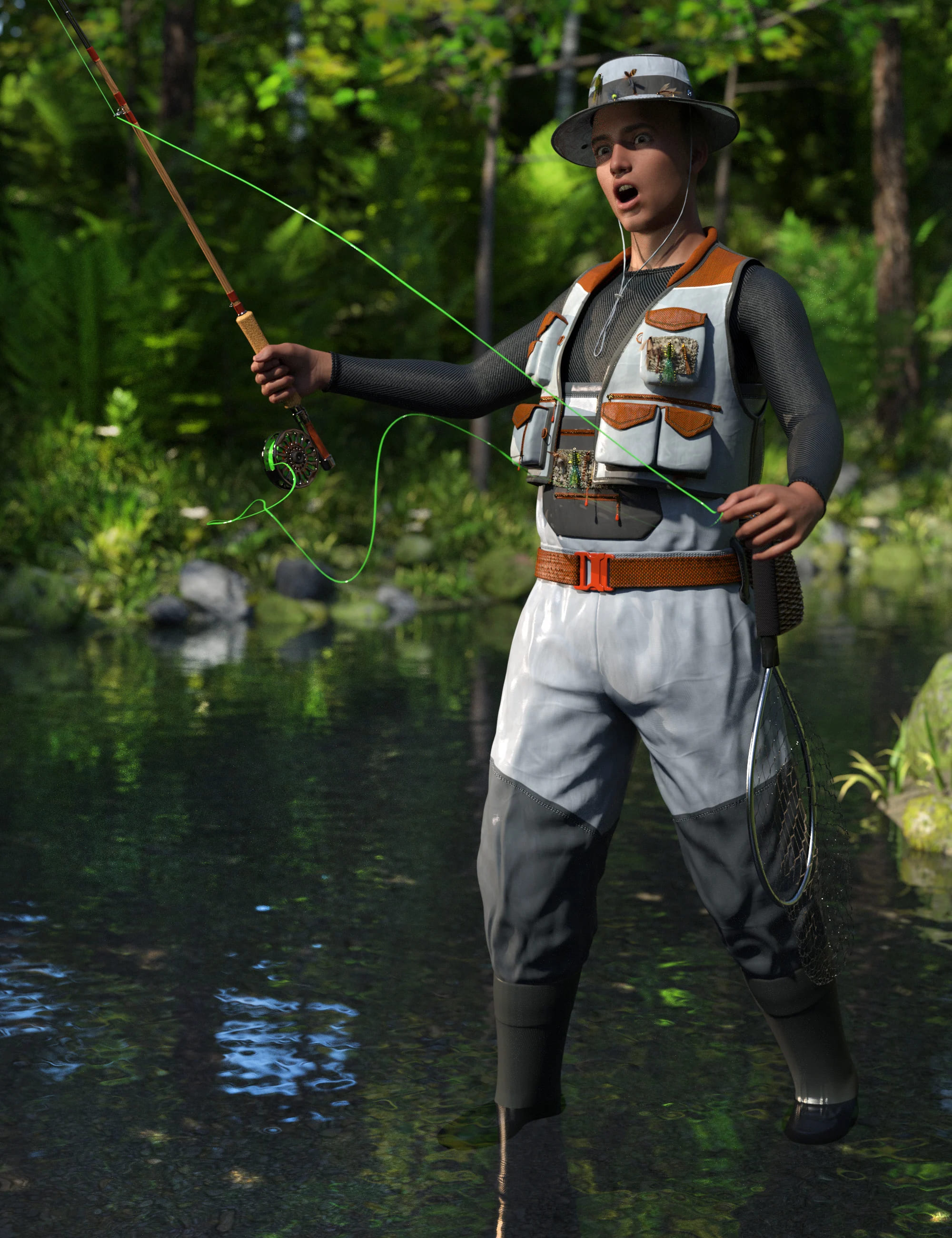 Angler Outfit for Genesis 8 Males_DAZ3D下载站